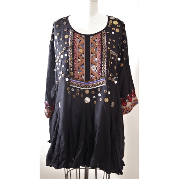 ❤️ NWT Mes Demoiselles embroidered shift dress - Picture 4 of 10